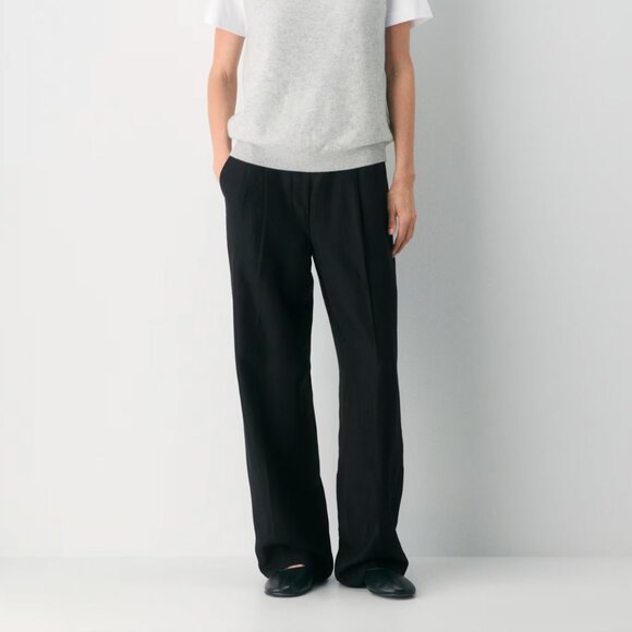 Aritzia The Effortless Pant CruiseLinen - Black - Picture 1 of 9